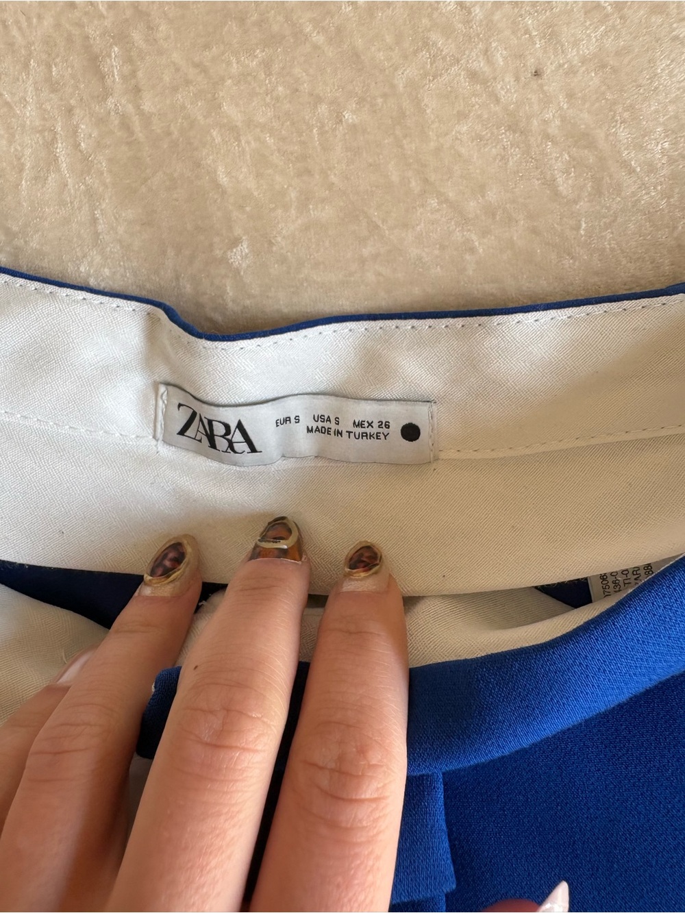 Zara Blue High-Waisted Shorts - Picture 3 of 4